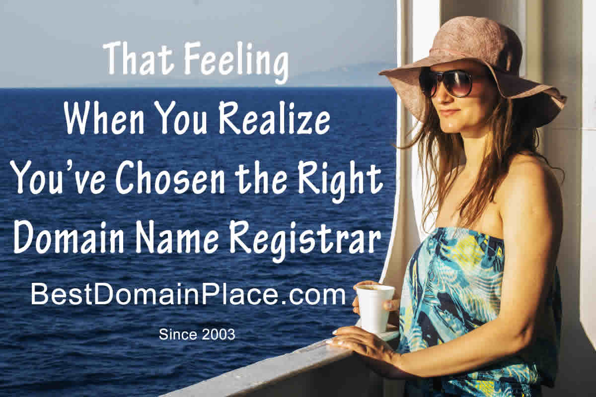 Best Domain Place top graphic where we offer honest pricing for domain names and website hosting.