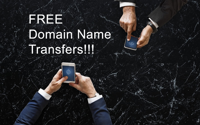 Domain Name Transfers Free of Transfer Charge Just Pay for Another Year of Domain Name Use.